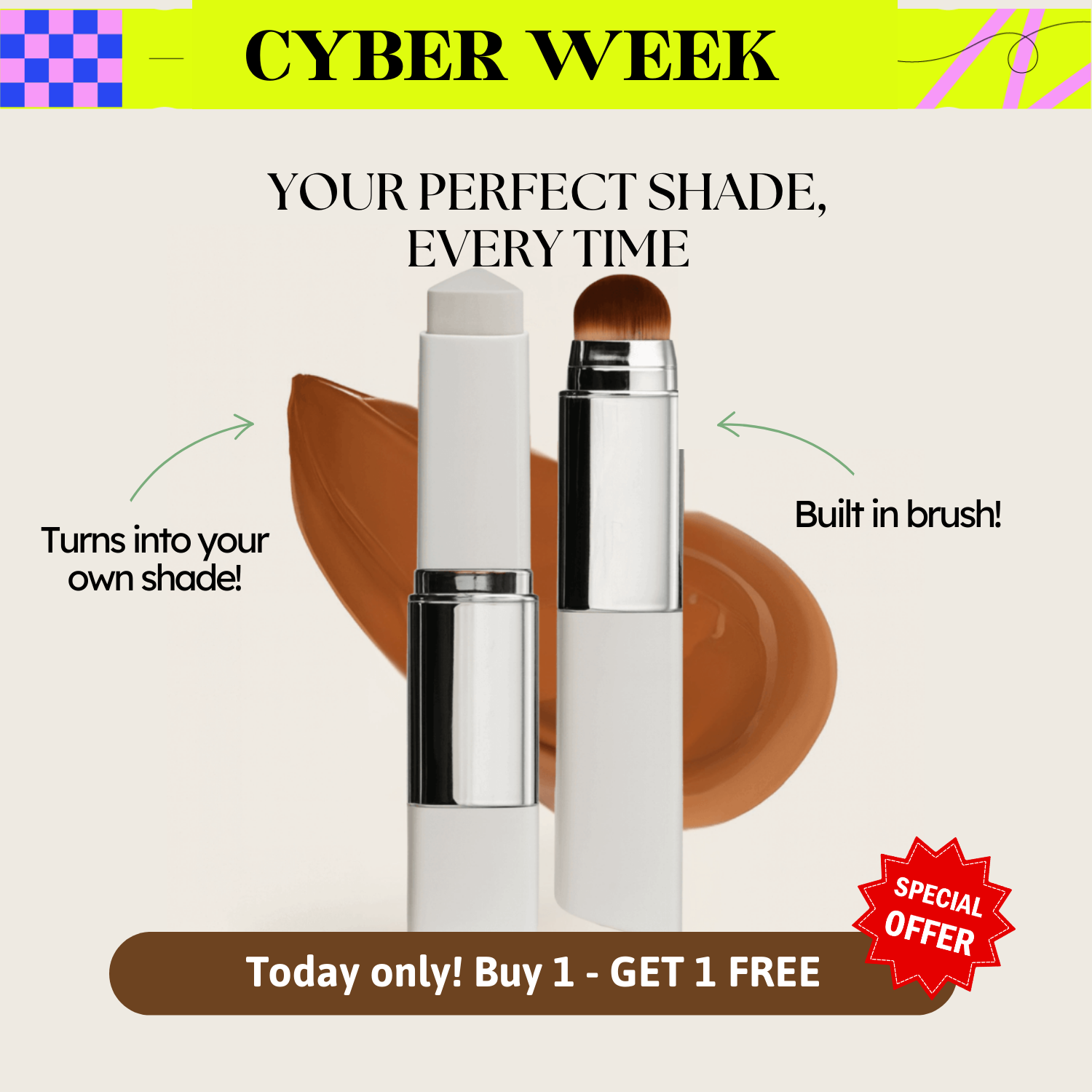 Color-Changing Foundation Stick